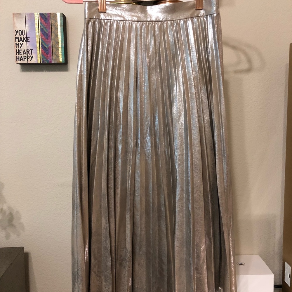 Metallic ZARA midi skirt